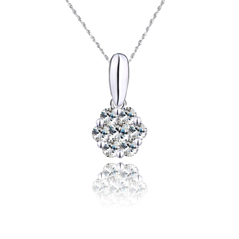 璀璨星光，點(diǎn)亮優(yōu)雅——諾曼諾蘭18K白金鉆石項(xiàng)墜品鑒